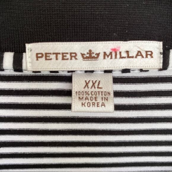 Peter Millar Black and White Striped UCF Polo - XXL - Picture 4 of 5